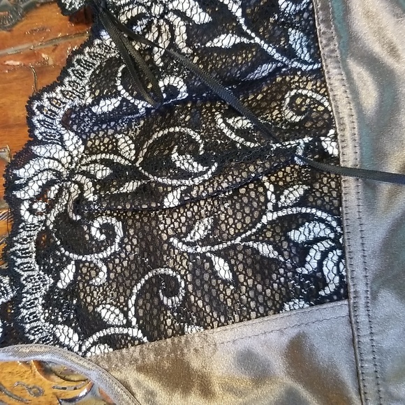 ARIANNE Vintage Y2K Lingerie Set Taupe Black Medium - Picture 2 of 8